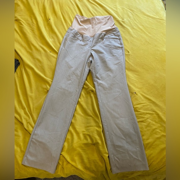 Duo Maternity - Beige Maternity Pants size Small EUC - Picture 1 of 6